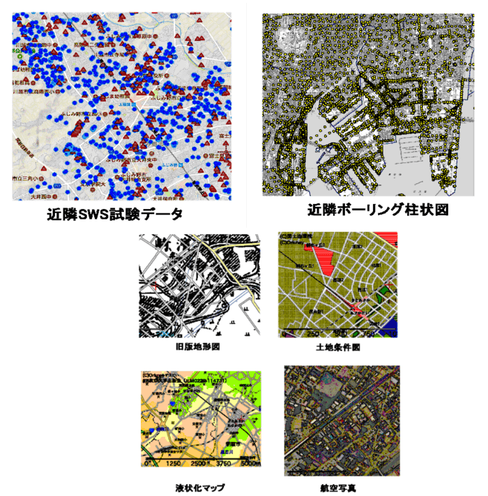 膨大な蓄積データから高精度のボーリング調査が可能